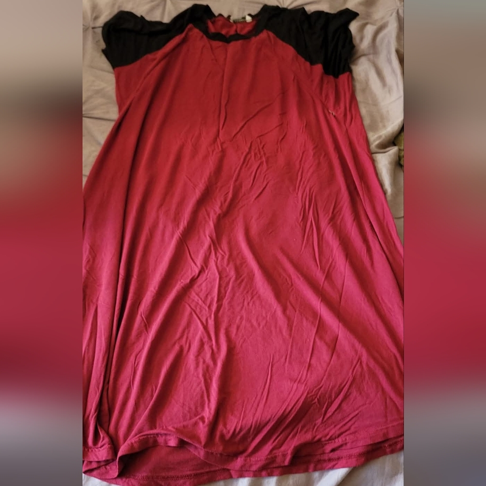 Ekouaer 3 in 1 Delivery/Labor/Nursing Nightgown - Red/Black